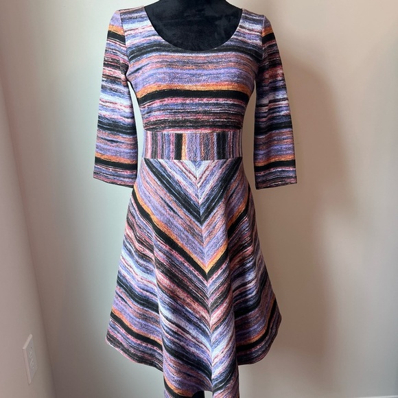 Maeve Kebren Anthropologie Striped Cotton Dress - Picture 4 of 16